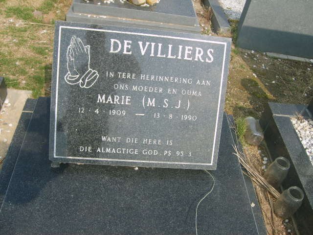 VILLIERS M.S.J., de 1909-1990