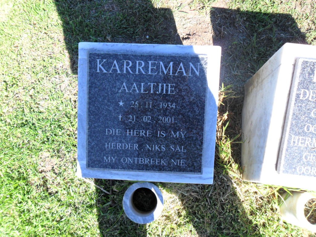 KARREMAN Aaltjie 1934-2001
