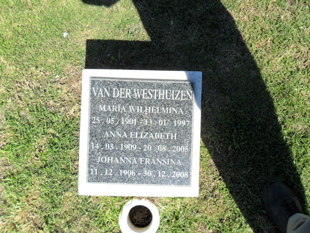 WESTHUIZEN, van der