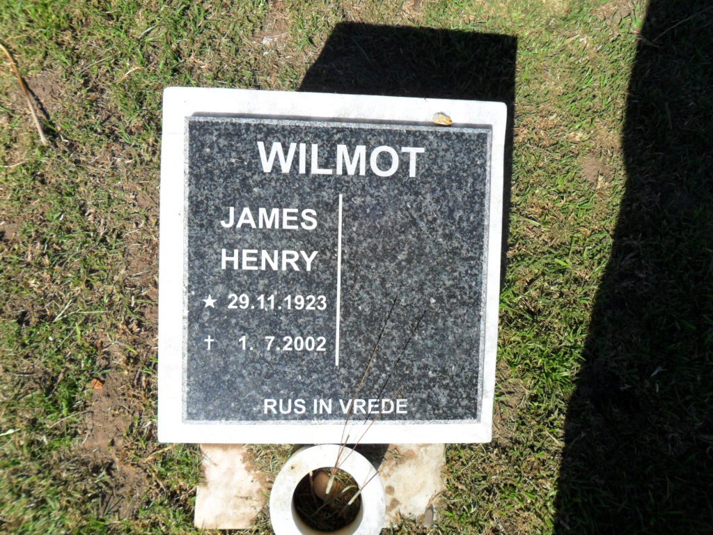 WILMOT James Henry 1923-2002