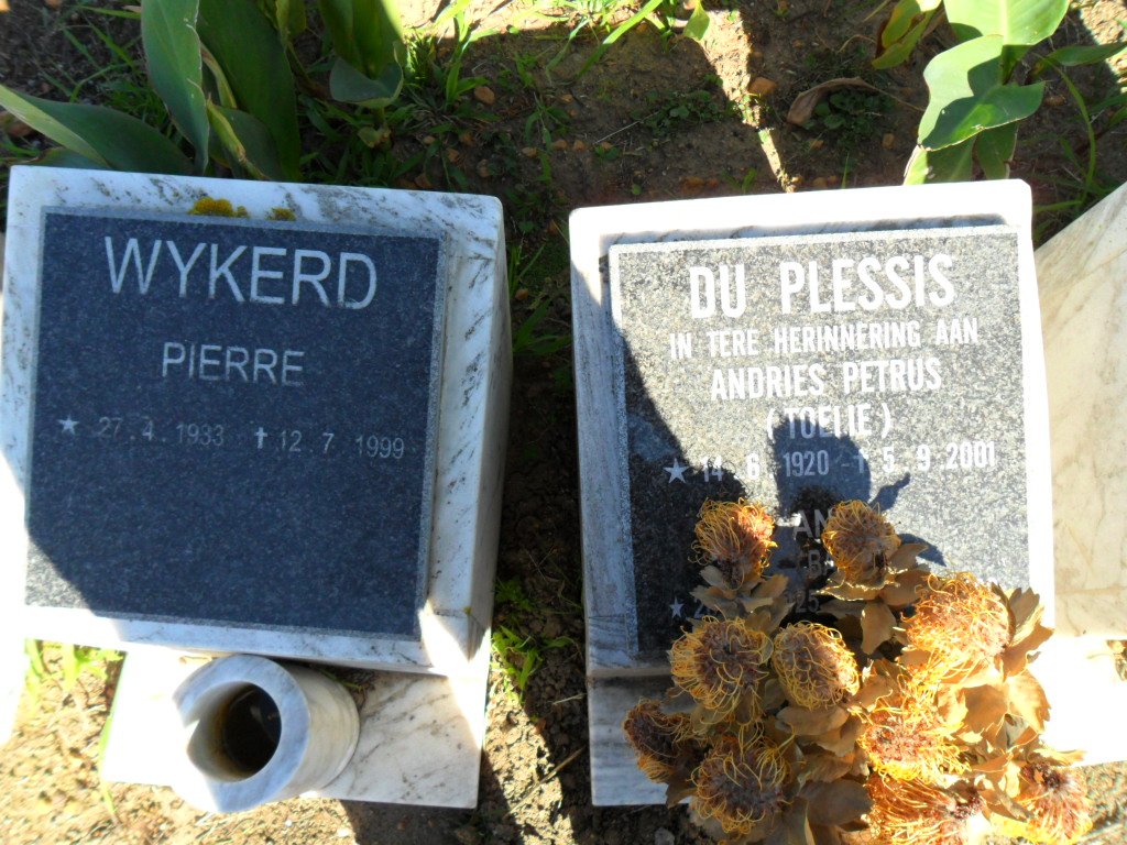 WYKERD Pierre 1933-1999 :: DU PLESSIS Andries Petrus 1920-2001