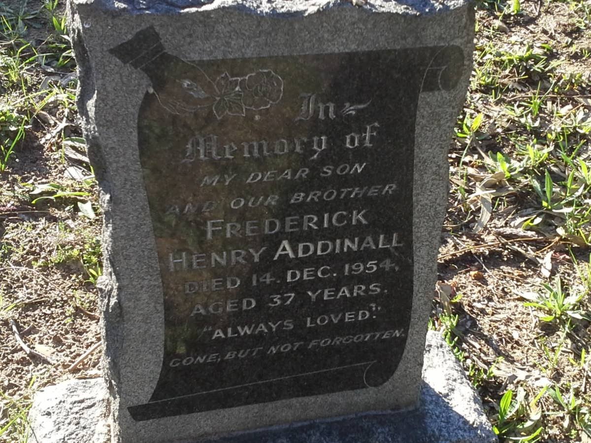 ADDINALL Frederick Henry -1954