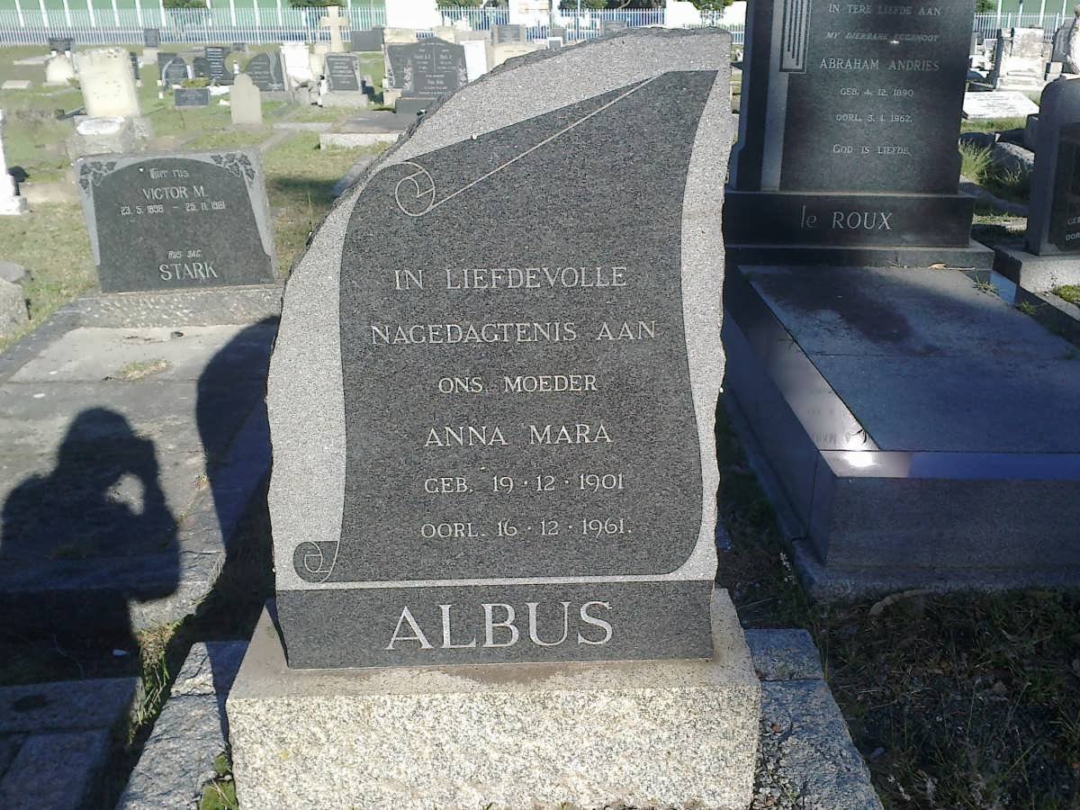ALBUS Anna Mara 1901-1961