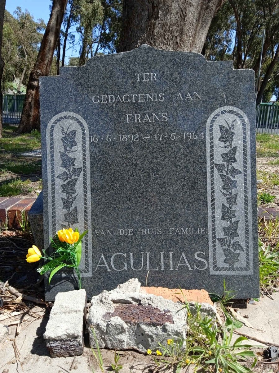 AGULHAS Frans 1892-1964