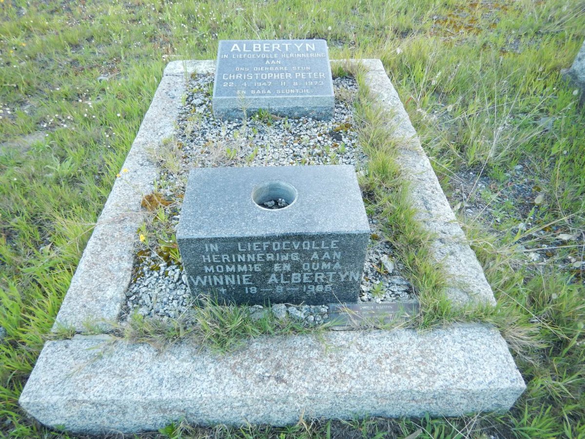 ALBERTYN Christopher Peter 1947-1973 &amp; Winnie -19?6