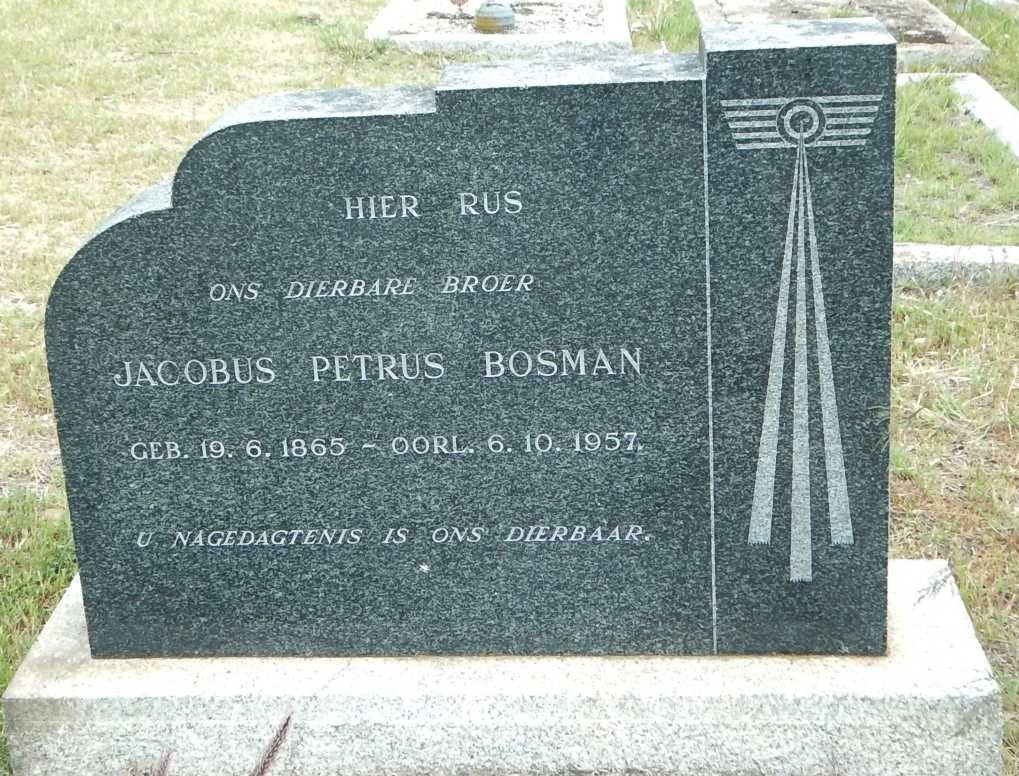 BOSMAN Jacobus Petrus 1865-1957