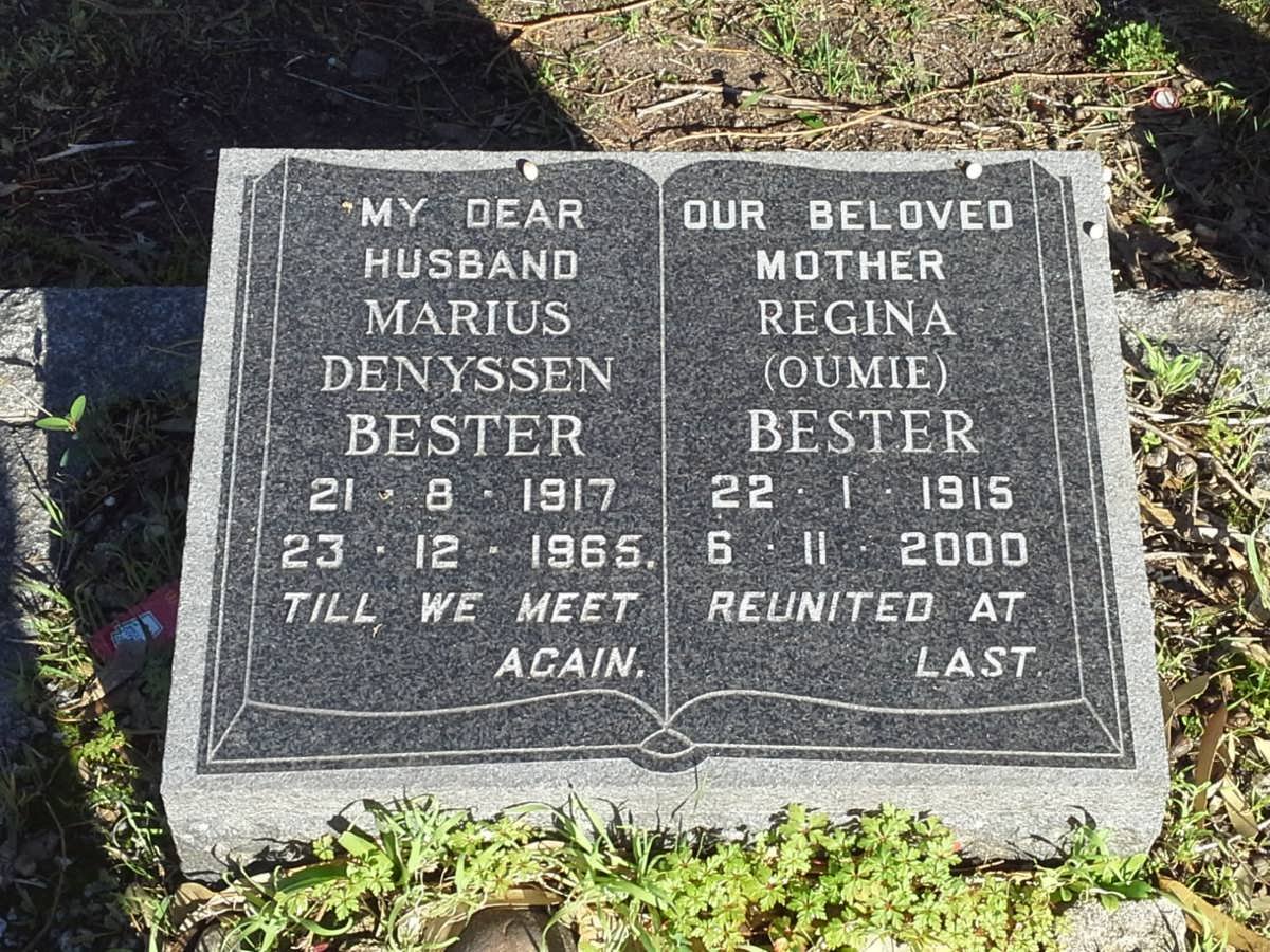 BESTER Marius Denyssen 1917-1965 &amp; Regina 1915-2000