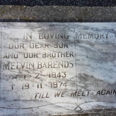 BARENDS Melvin 1943-1974