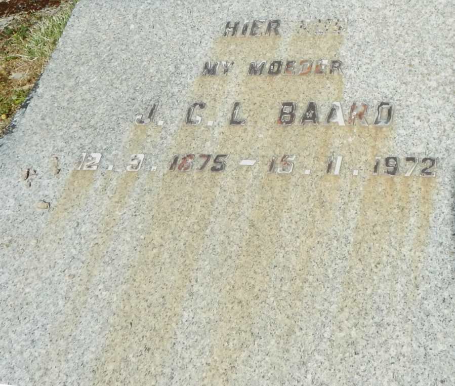 BAARD J.C.L. 1875-1972