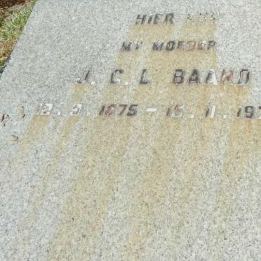 BAARD J.C.L. 1875-1972