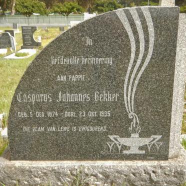 BEKKER Casparus Johannes 1874-1935