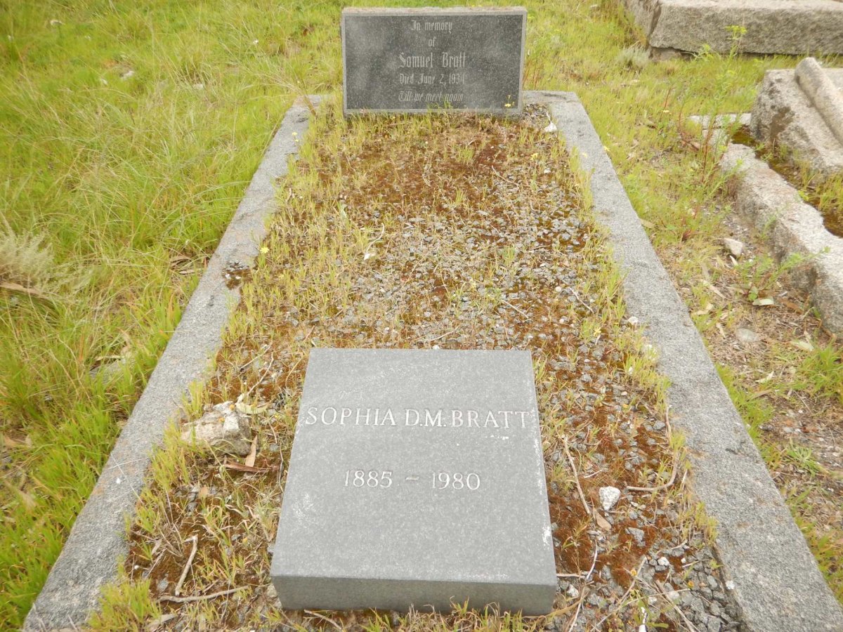 BRATT Sophia D.M. 1885-1980 :: BRATT Samuel -1934