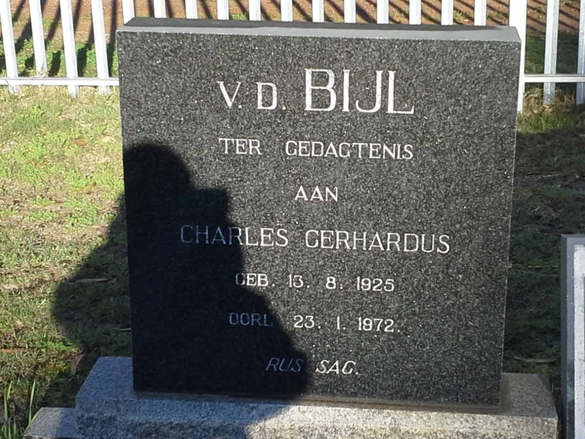 BIJL Charles Gerhardus, v.d. 1925-1972