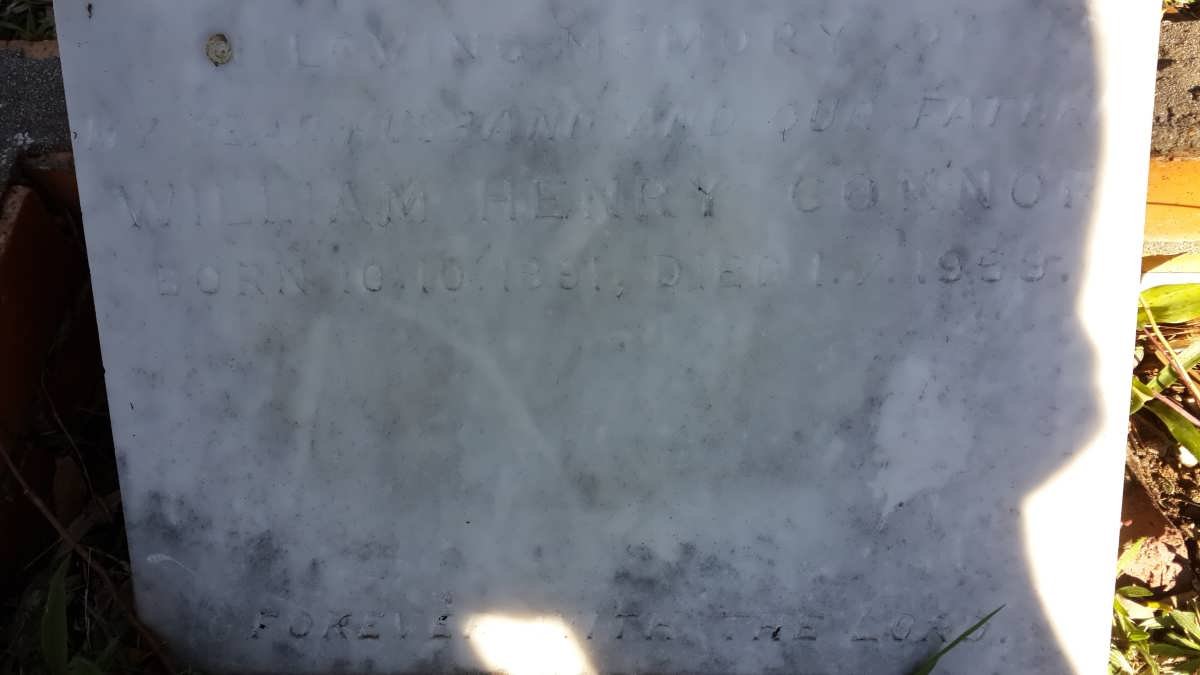 CONNOR William Henry 1891-19?9