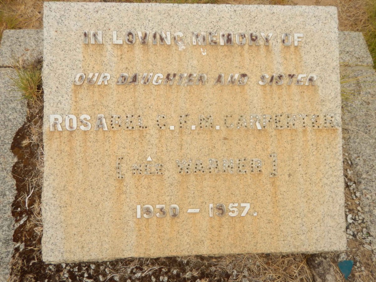 CARPENTER Rosabel C.F.M. nee WARNER 1930-1957