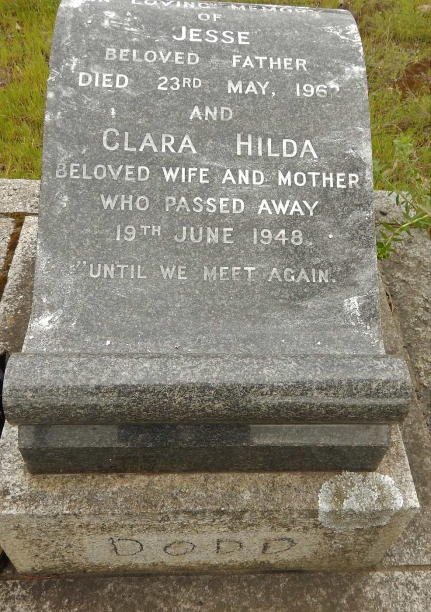 DODD Jesse -1962 &amp; Clara Hilda -1948