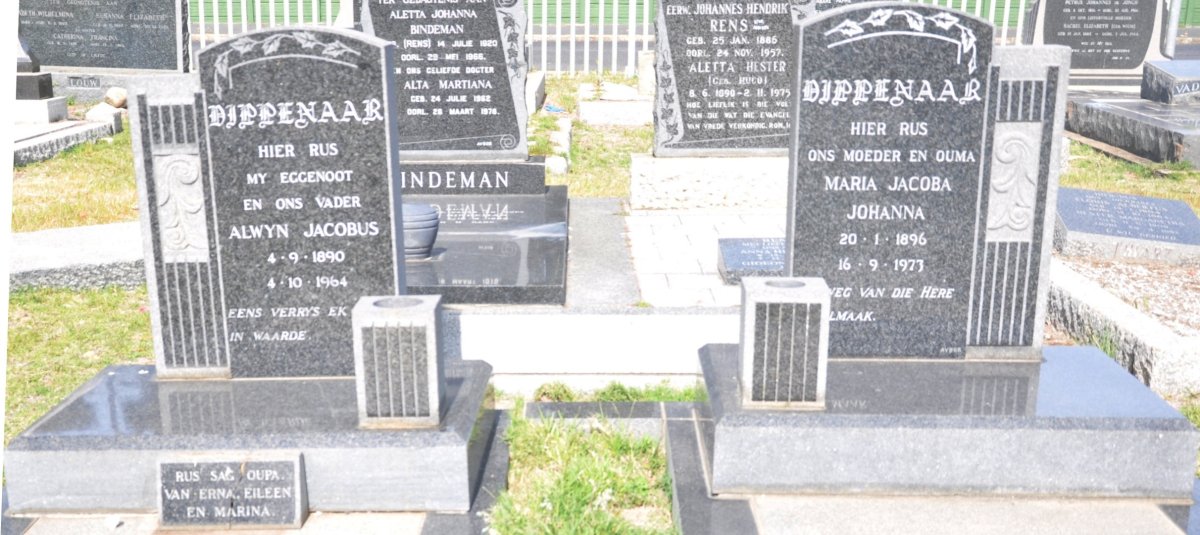 DIPPENAAR Alwyn Jacobus 1890-1964 &amp; Maria Jacoba Johanna 1896-1973