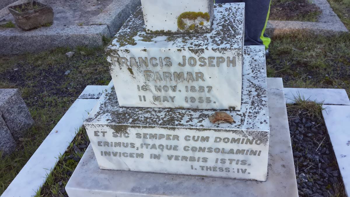 FARMAR Francis Joseph 1887-1957