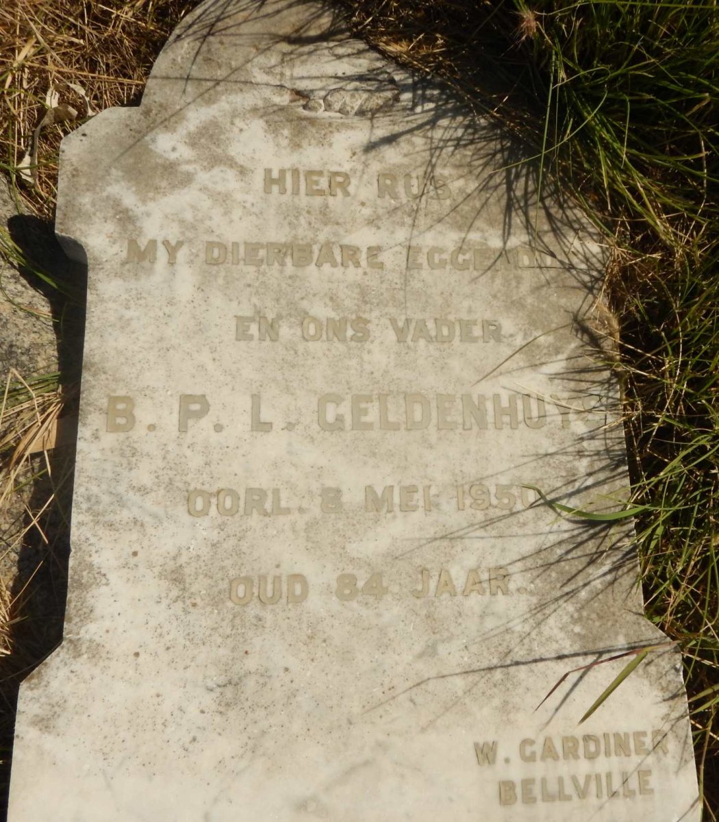 GELDENHUYS B.P.L. -1950