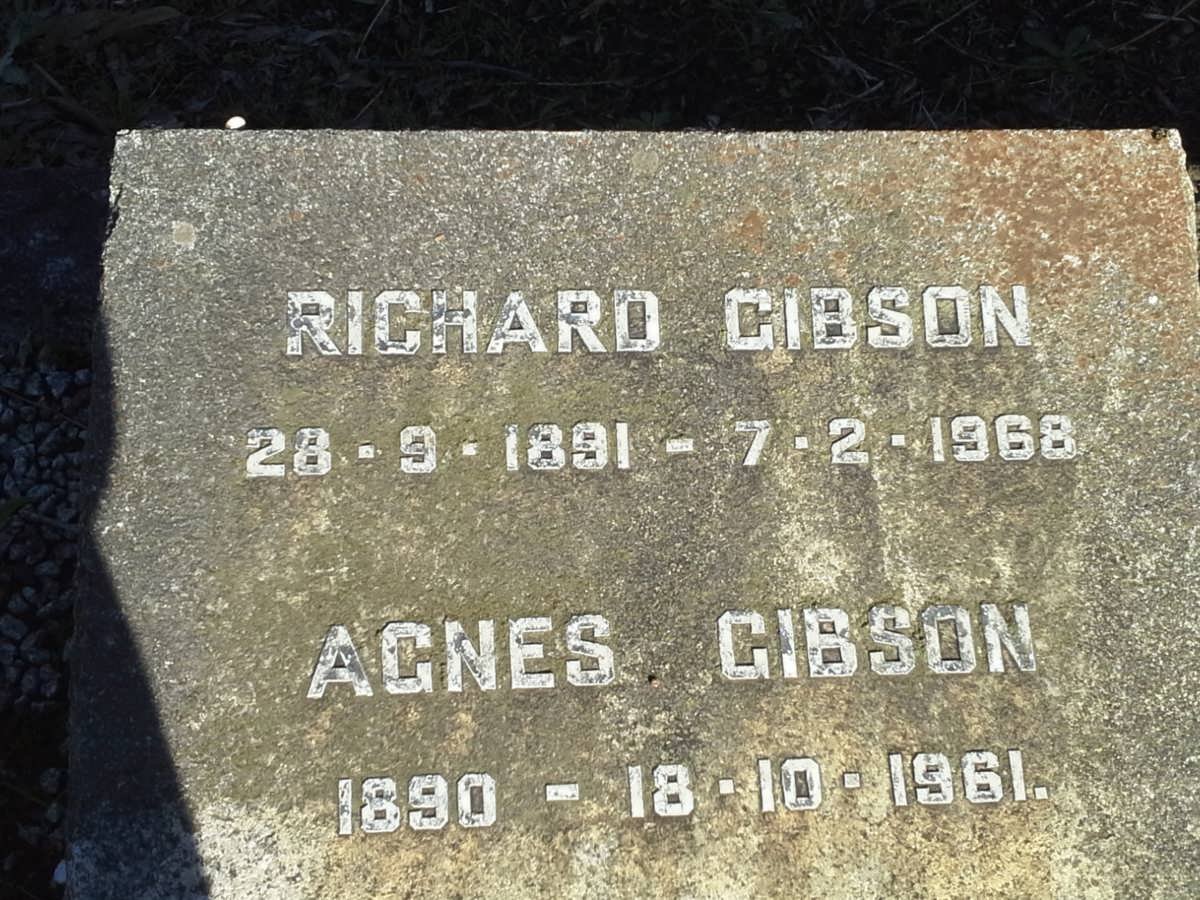 GIBSON Richard 1891-1968 &amp; Agnes 1890-1961