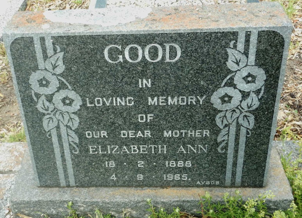 GOOD Elizabeth Ann 1888-1965