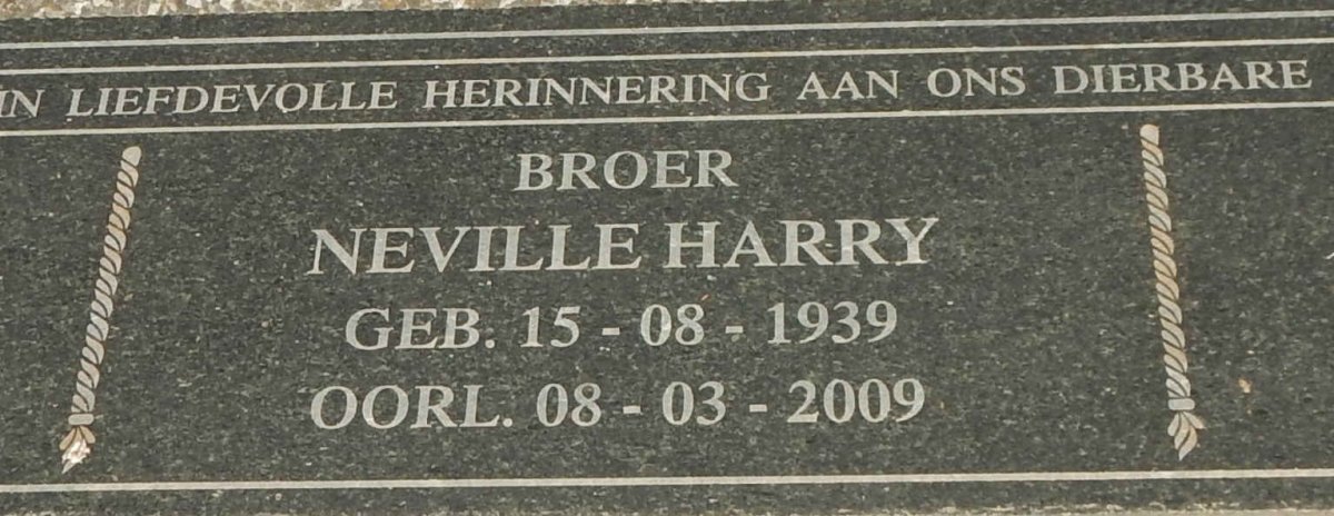 HAUPT Neville Harry 1939-2009