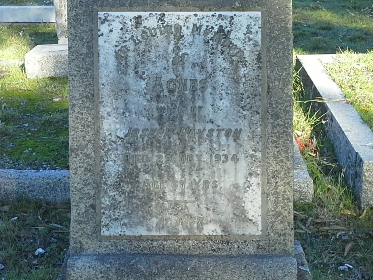 HAYSTON Agnes -1934