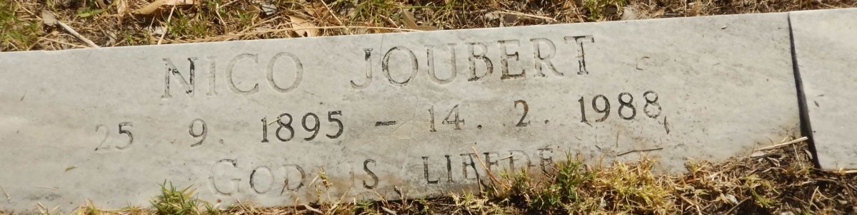 JOUBERT Nico 1895-1988