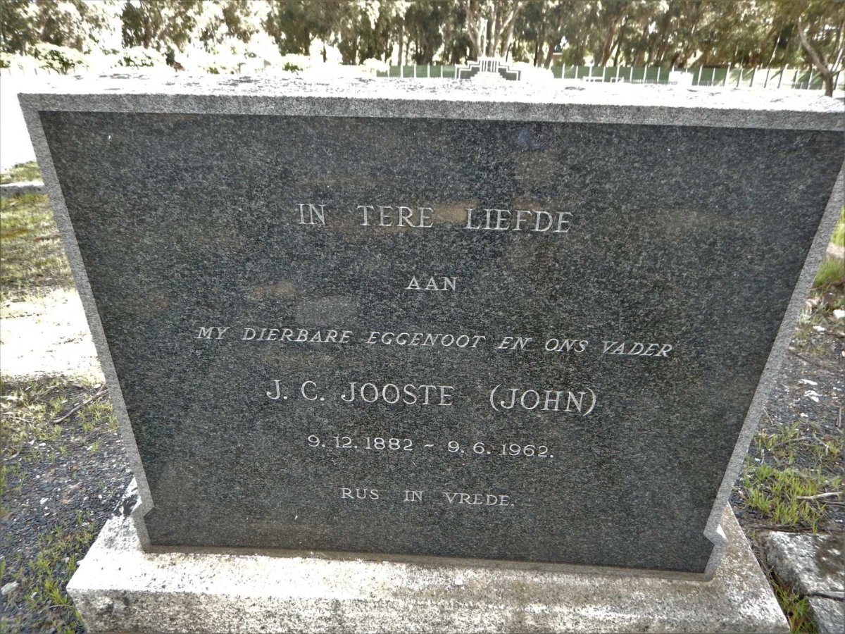 JOOSTE J.C. 1882-1962