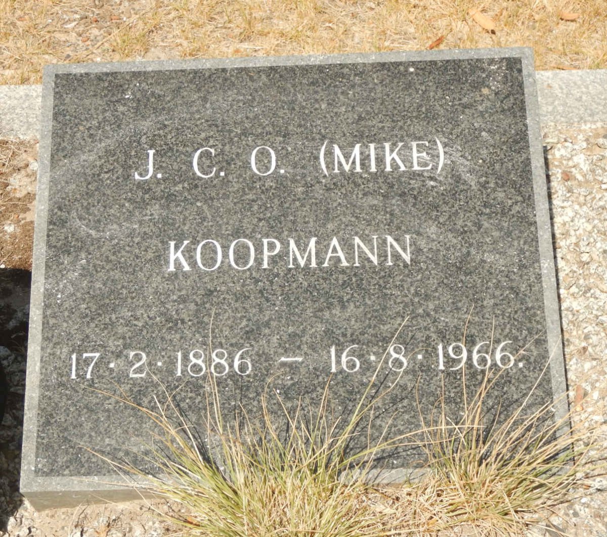 KOOPMANN J.C.O. 1886-1966