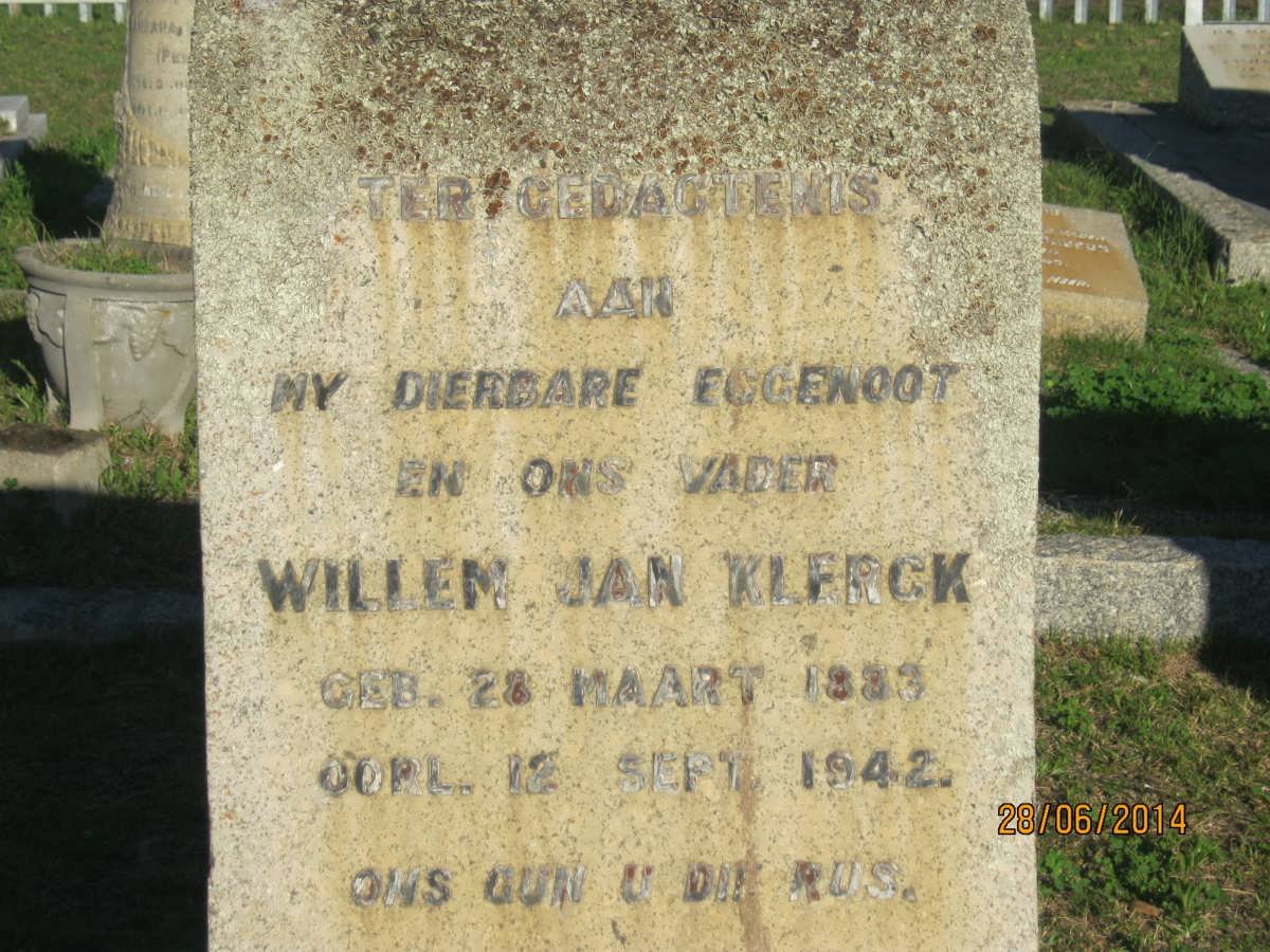 KLERCK Willem Jan 1883-1942