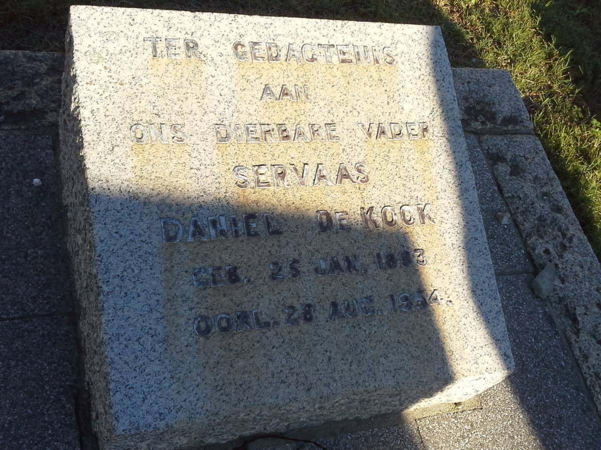 KOCK Servaas Daniel, de 1883-1954