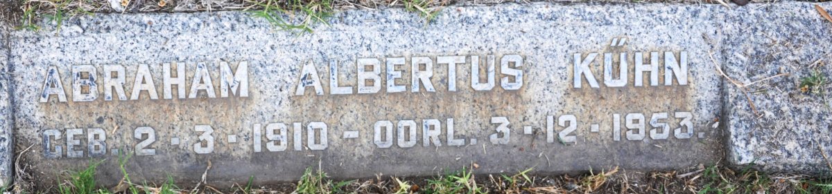 KUHN Abraham Albertus 1910-1953