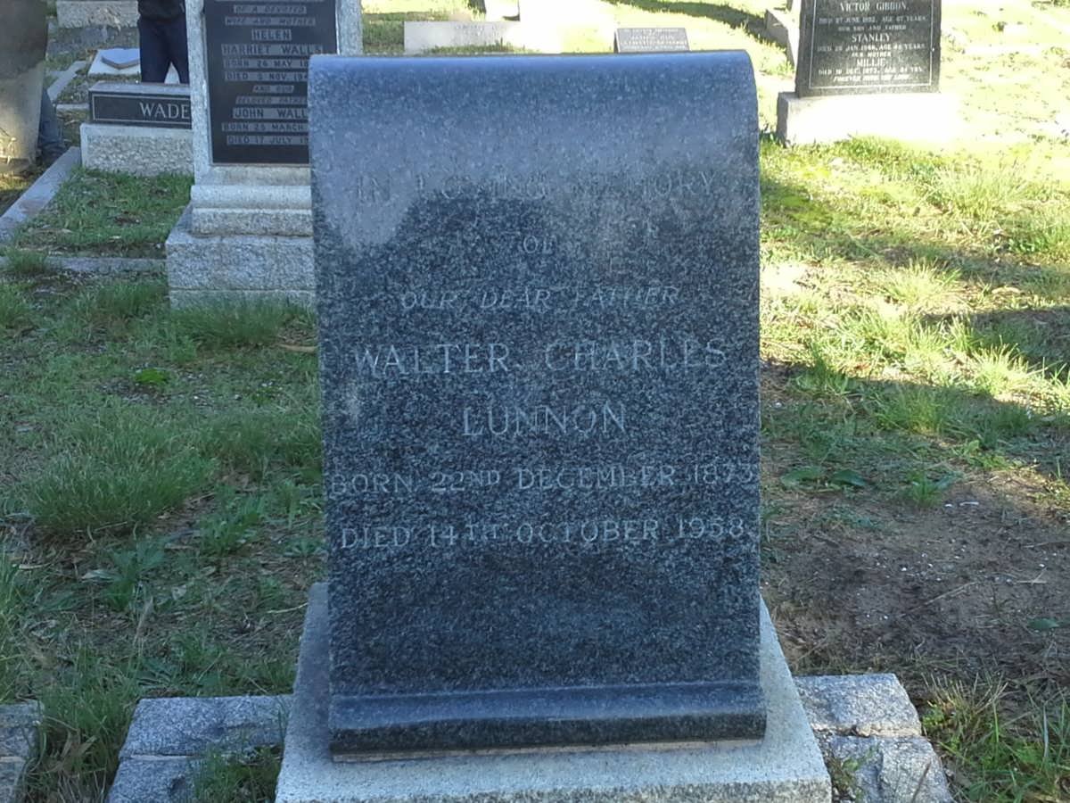 LUNNON Walter Charles 1873-1958