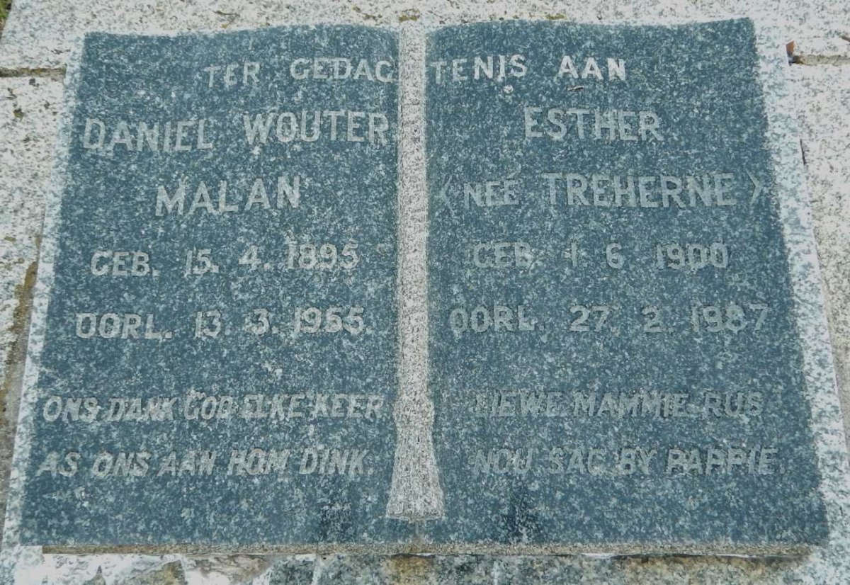 MALAN Daniel Wouter 1895-1955 &amp; Esther TREHERNE 1900-1987