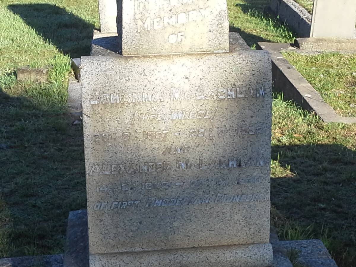 McLAGHLAN Alexander 1872-19?0 &amp;  Johanna WIESE 1857-1932