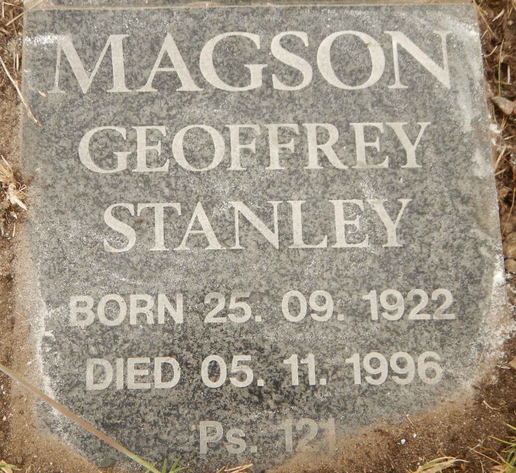 MAGSON Geoffrey Stanley 1922-1996