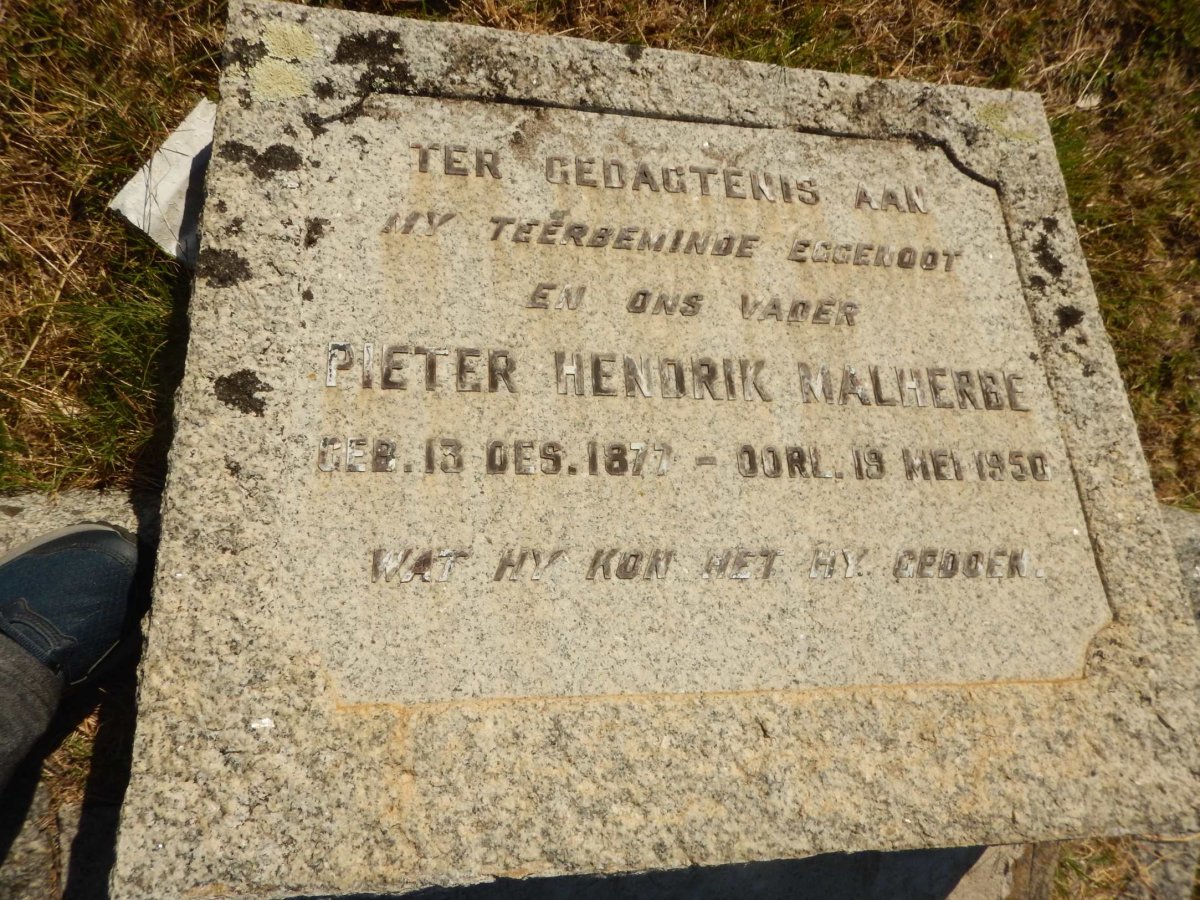 MALHERBE Pieter Hendrik 1877-1950