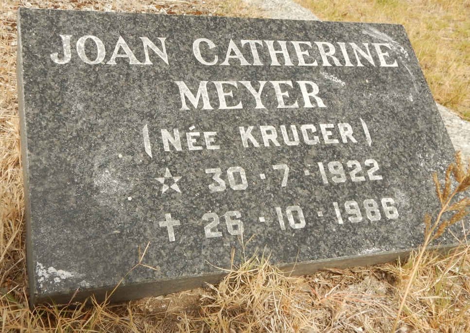 MEYER Joan Catherine nee KRUGER 1922-1986