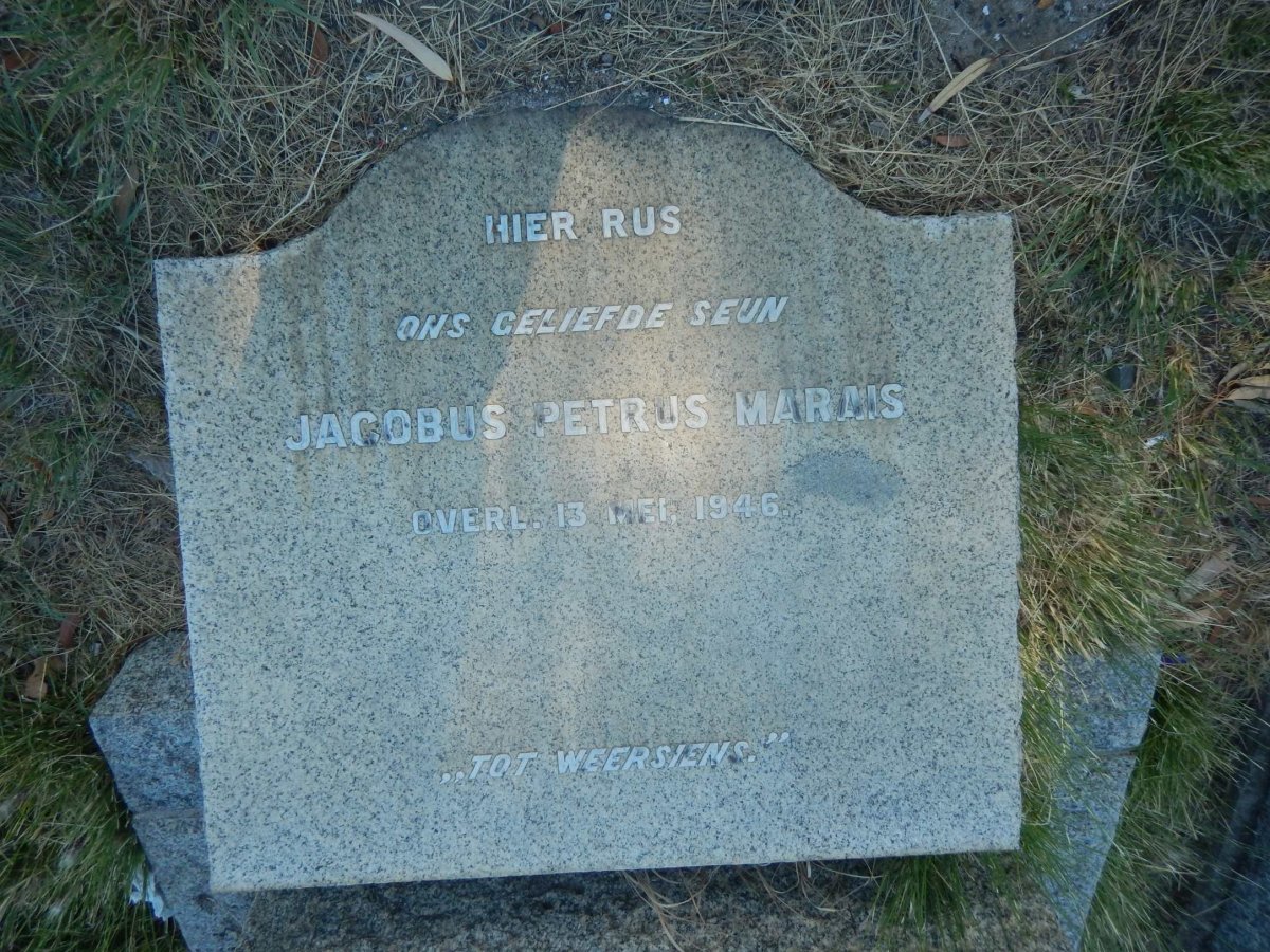 MARAIS Jacobus Petrus -1946