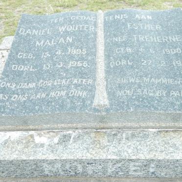 MORKEL Daniel Wouter Malan 1895-1955 &amp; Esther TREHERNE 1900-1987