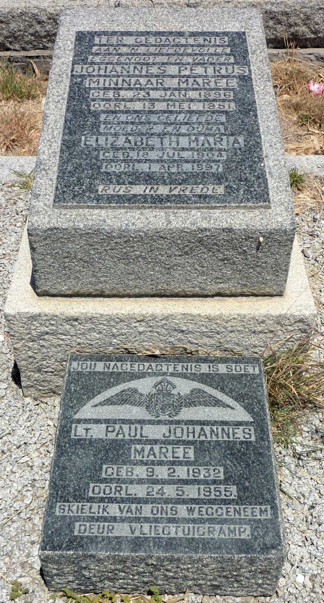 MAREE Johannes Petrus Minnaar 1896-1951 &amp; Elizabeth Maria 1904-1997 :: MAREE Paul Johannes 1932-1955