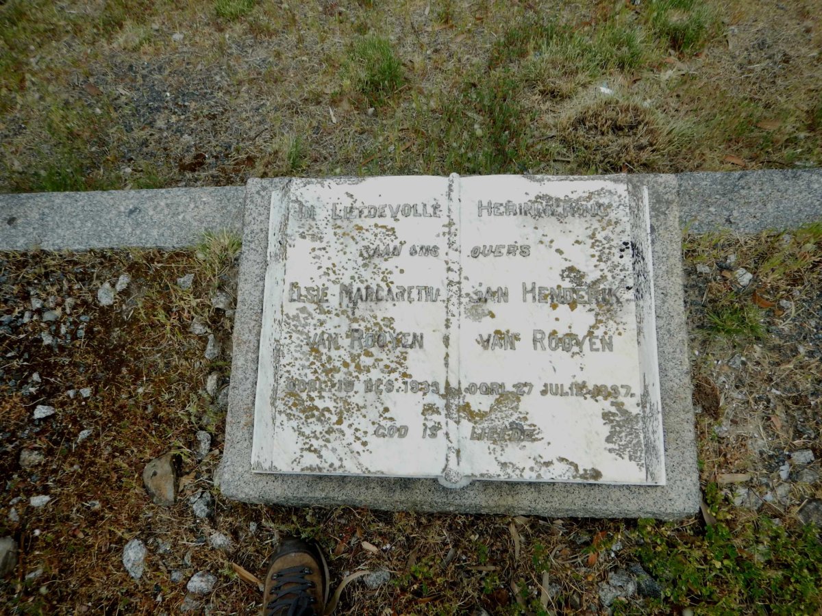 ROOYEN Jan Henderik, van -1937 &amp; Elsie Margaretha -1933