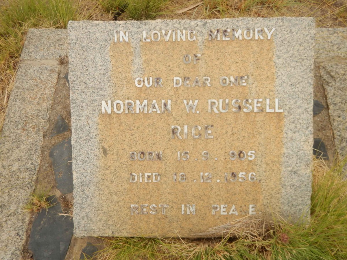 RICE Norman W. Russell 1905-1956