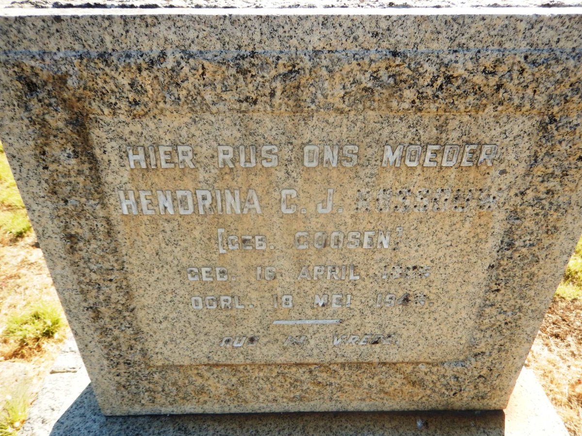 ROSSOUW Hendrina C.J. nee GOOSEN -194?