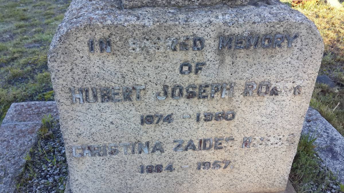 RO? Hubert Joseph 1874-1960 &amp; Christina Zaide? 1884-1957