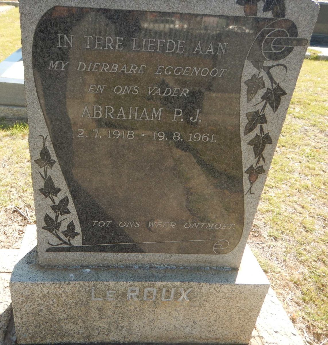 ROUX Abraham P.J., le 1918-1961