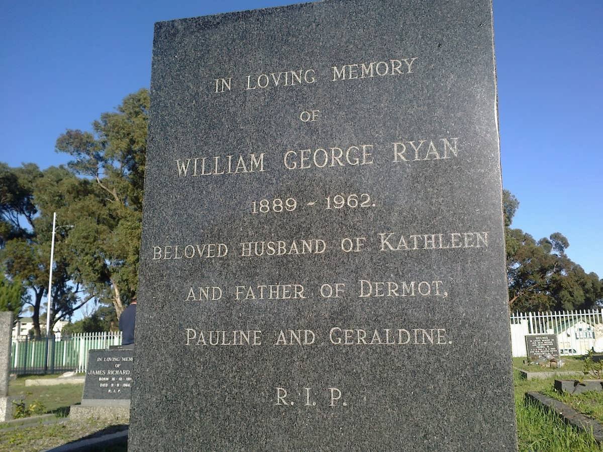 RYAN William George 1889-1962