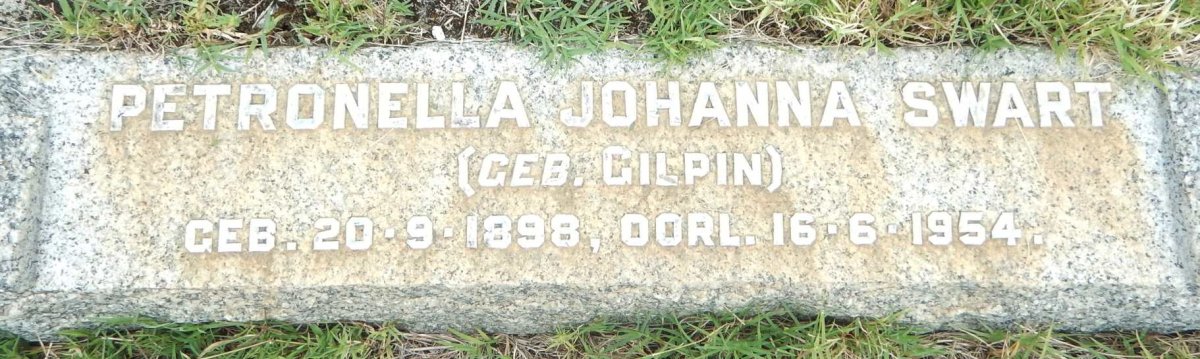SWART Petronella Johanna nee GILPIN 1898-1954