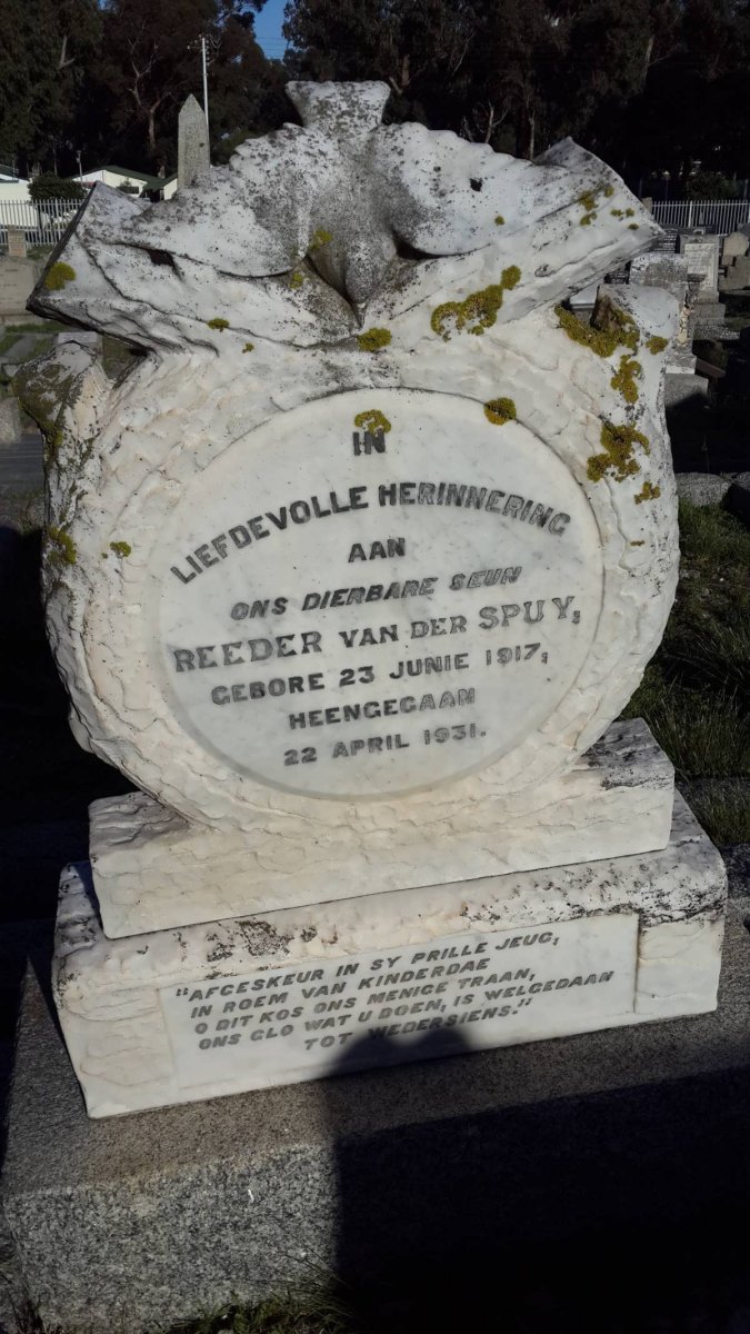 SPUY Reeder, van der 1917-1931